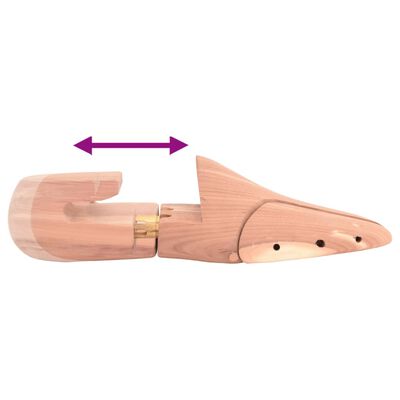 vidaXL Shoe Stretcher with Shoe Horn EU 36-37 Solid Wood Cedar