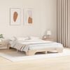 vidaXL Bed Frame Natural 160 x 200 cm Solid Pine Wood