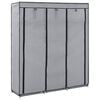 vidaXL Wardrobe | Grey | Non-woven fabric | Medium | Collapsible | Wardrobe
