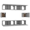 vidaXL 6 Piece TV Cabinet Set Grey Sonoma Engineered Wood