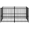 vidaXL Dog Kennel Black 193.5x97x100 cm Steel