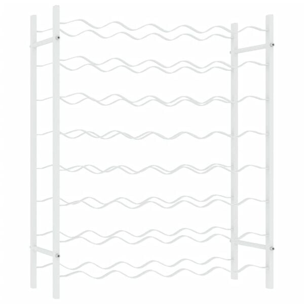 vidaXL Wine Rack for 48 Bottles White Metal