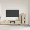 vidaXL TV Cabinet Set with Drawer FLORIN Sonoma Oak Engineered Wood