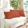 vidaXL Sofa Pillows 2 pcs Red Orange 80 x 40 cm Corduroy Fabric