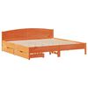 vidaXL Bed Frame without Mattress Wax Brown 200x200 cm Solid Wood Pine