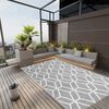 vidaXL Outdoor Rug ARAKIL Grey 140x200 cm PP