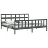 vidaXL Bed Frame without Mattress Grey 200x200 cm Solid Wood Pine