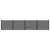 vidaXL Fence Panel 4 pcs WPC and Aluminium Grey