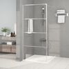 vidaXL Walk-in Shower Wall Silver 90x195 cm Clear ESG Glass