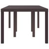vidaXL Garden Dining Table Brown 200 x 100 x 73 cm Poly Rattan