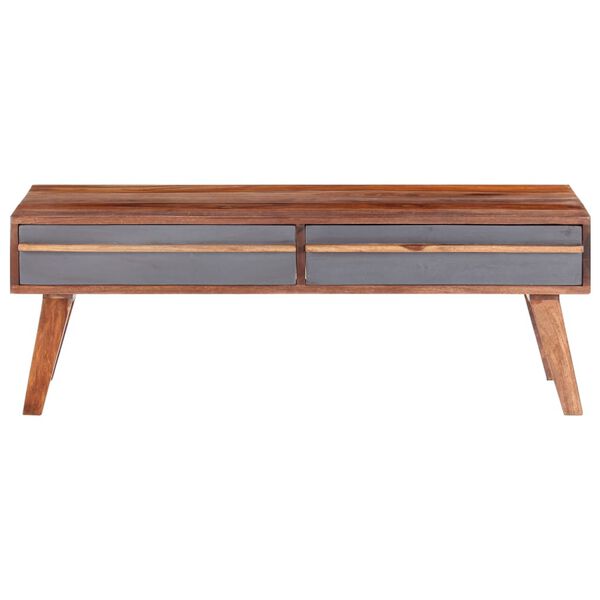 vidaXL Coffee Table Grey 110x50x40 cm Solid Wood