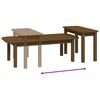 vidaXL 2 Piece Coffee Table Set Honey Brown Solid Wood Pine