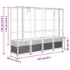 vidaXL Raised Bed with Greenhouse Cover Rattan Look 160x40x138 cm