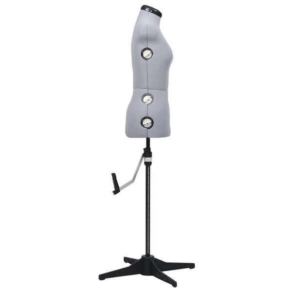 vidaXL Adjustable Dress Form Female Grey S Size 33-40