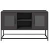 vidaXL TV Cabinet Black 100.5x39x60.5 cm Steel