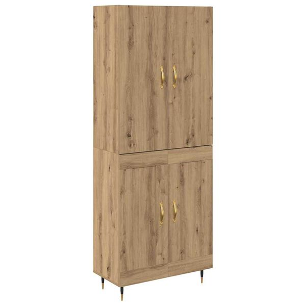 vidaXL Highboard Artisan Oak 69.5 x 34 x 180 cm Engineered Wood