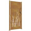 vidaXL Garden Gate 100x175 cm Corten Steel Grass Design