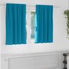 vidaXL Blackout Curtains with Rings 2 pcs Turquoise 140 x 140 cm