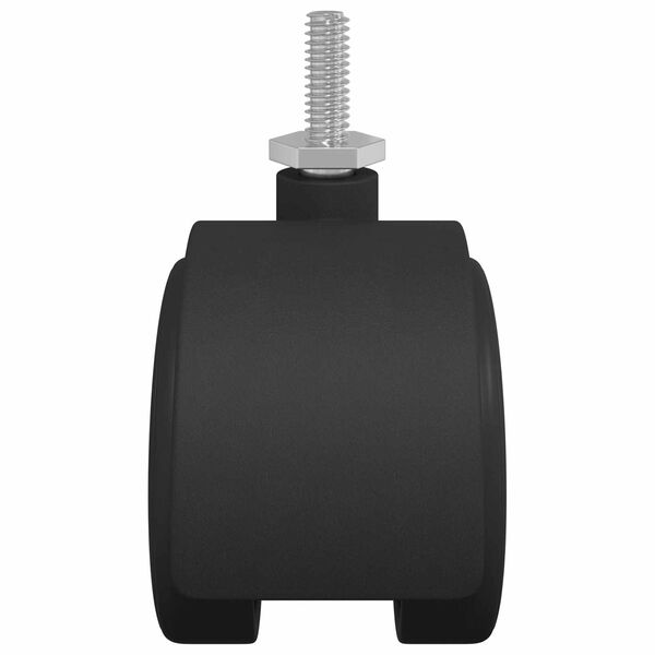 vidaXL Casters 2 pcs Black 40.1 x 40.1 x 37.8 mm PP and Iron