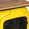 vidaXL Tractor Wine Cabinet Yellow 49x31x172 cm Solid Mango Wood