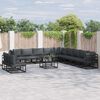 vidaXL Garden Sofa Set with Cushion 12 pcs Black Aluminium