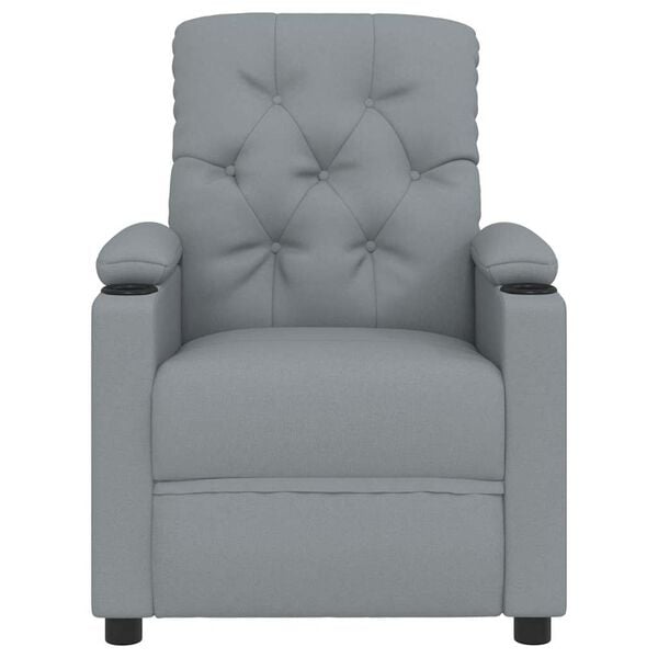 vidaXL Recliner Chair Light Grey Fabric
