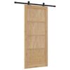 vidaXL Sliding Door ORKDAL Brown 86 x 198.5 cm Solid Pine Wood