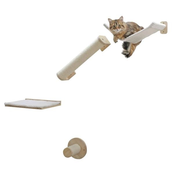 Kerbl Cat Climbing Wall Alps 52x14x33 cm Nature and White