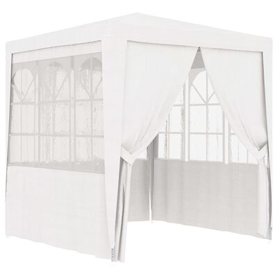 vidaXL Professional Party Tent with Side Walls 2.5x2.5 m White 90 g/m²