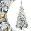 vidaXL Artificial Hinged Christmas Tree White 210 cm PE and PVC