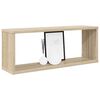 vidaXL Wall Cube Shelf 4 pcs Sonoma Oak 60x15x23 cm Engineered Wood