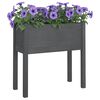 vidaXL Garden Planters 2 pcs Grey 70x31x70 cm Solid Pinewood