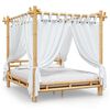 vidaXL Canopy Bed without Mattress 160x200cm Bamboo