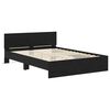 vidaXL Bed Frame with Headboard Black Oak 120 x 190 cm Engineered Wood