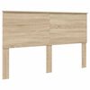 vidaXL Bed Frame with Headboard Sonoma 160 x 200 cm Solid Pine Wood
