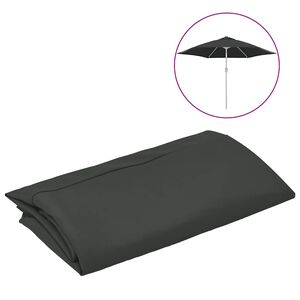 vidaXL Replacement Fabric for Outdoor Parasol Anthracite 300 cm