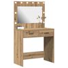 vidaXL Dressing Table Artisan oak 78.5 x 41 x 135 cm Engineered wood