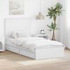 vidaXL Storage Bed with Headboard White 75 x 190 cm Engineered Wood