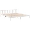 vidaXL Extra Long Bed Frame without Mattress White 180x220 cm Solid Wood Pine