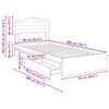 vidaXL Storage Bed Concrete Grey 90 x 200 cm Engineered Wood