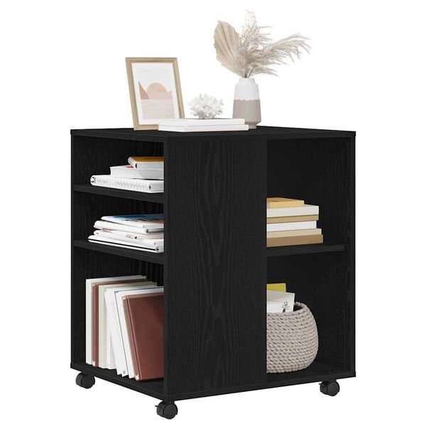 vidaXL Storage Cabinet Black Oak 60 x 53 x 72.5 cm Engineered Wood