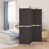 vidaXL 3-Panel Room Divider Brown 150x180 cm Fabric