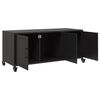 vidaXL TV Cabinet Black 100.5x39x43.5 cm Steel