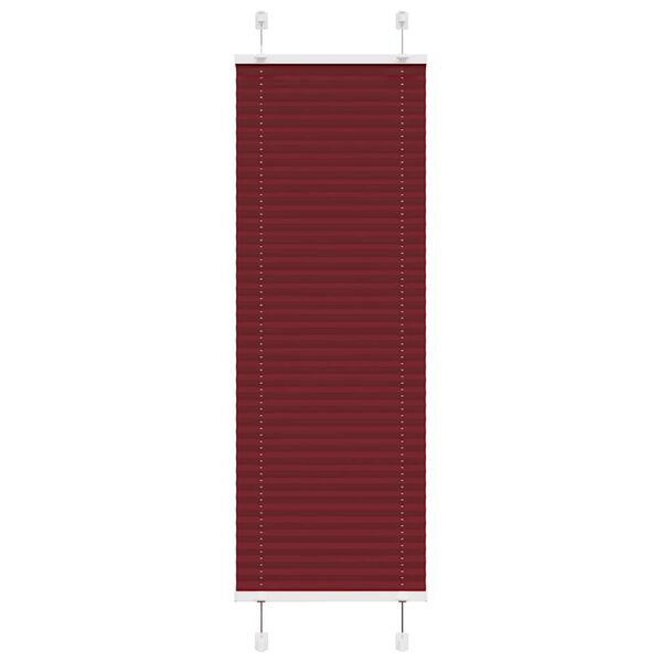 vidaXL Pleated Blind Bordeaux Red 40x100 cm Fabric Width 39.4 cm Polyester