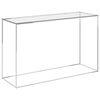 vidaXL Side Table Silver 120x40x78 cm Stainless Steel and Glass