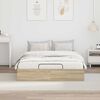 vidaXL Ottoman Bed Frame Sonoma Oak 193 x 120 x 25 cm Engineered Wood