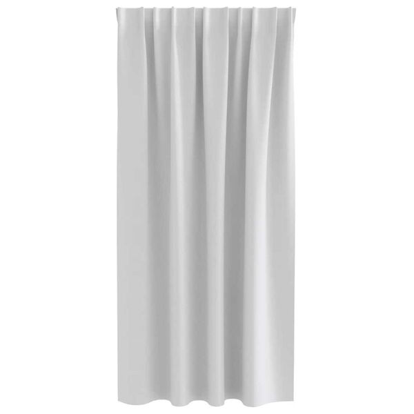 vidaXL Blackout Curtains with Rings 2 pcs Light Grey 175 x 140 cm