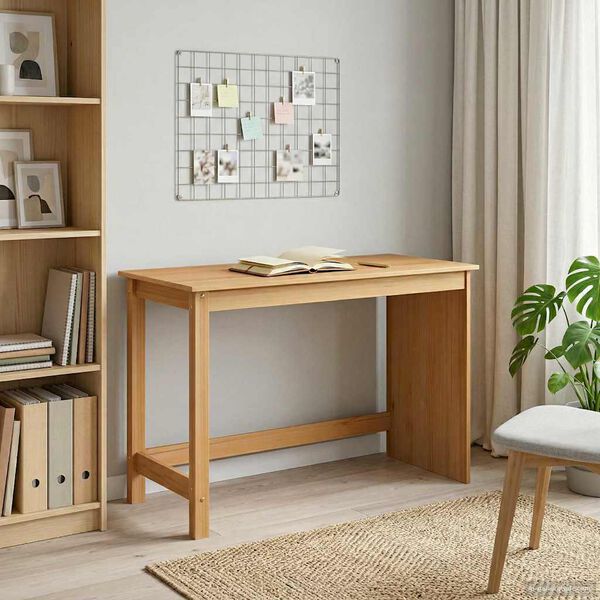 vidaXL Desk Honey Brown 112 x 50 x 75 cm Solid Pine Wood