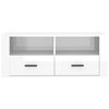 vidaXL TV Cabinet High Gloss White 100x35x40 cm Engineered Wood
