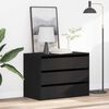 vidaXL Drawer Cabinet Black 80 x 41 x 58 cm Engineered Wood